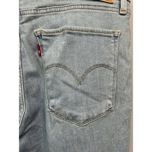 Levi's 721‎ High Rise Skinny Blue Jeans Stretch Women's Size 29 Light Wash Denim - Picture 9 of 10